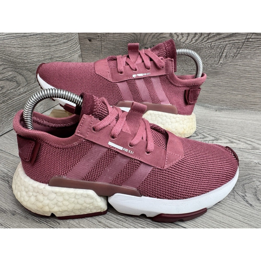 Adidas P.O.D. S3.1 Trace Maroon and White Shoes sneakers Women's Size 6.5